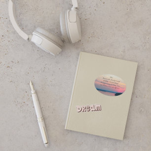 Sticker Ovale Prière Sérénissime Coucher de soleil rose sur la m