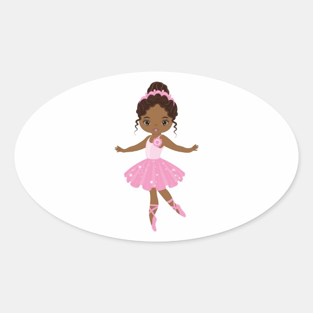 Sticker Ovale Princesse Ballerina (Devant)