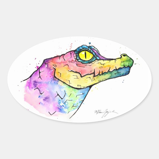 Sticker Ovale Prism Gator (Devant)