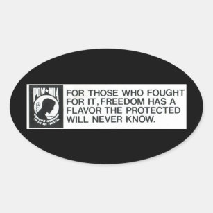 Sticker Ovale Prisonniers de guerre, porté disparu