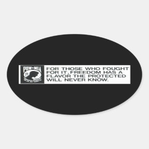 Sticker Ovale Prisonniers de guerre, porté disparu