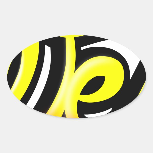 Sticker Ovale Produit graffiti wesh (Devant)