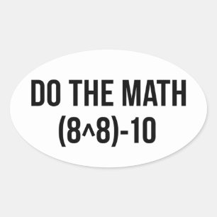 Sticker Ovale Professeur de maths drôle Humour Meme Blague