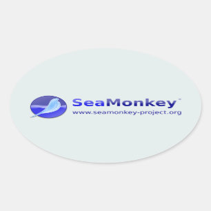 Sticker Ovale Projet SeaMonkey - Logo horizontal