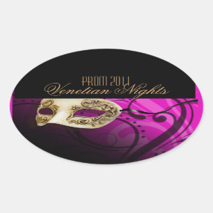 Sticker Ovale Prom 2011 Venetian Nights Masquerade Party