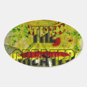 Sticker Ovale Promesse d'or : Le script doré du destin