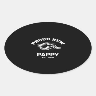 Sticker Ovale Proud New Pappy EST 2020