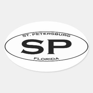 Sticker Ovale PS - St Petersburg la Floride