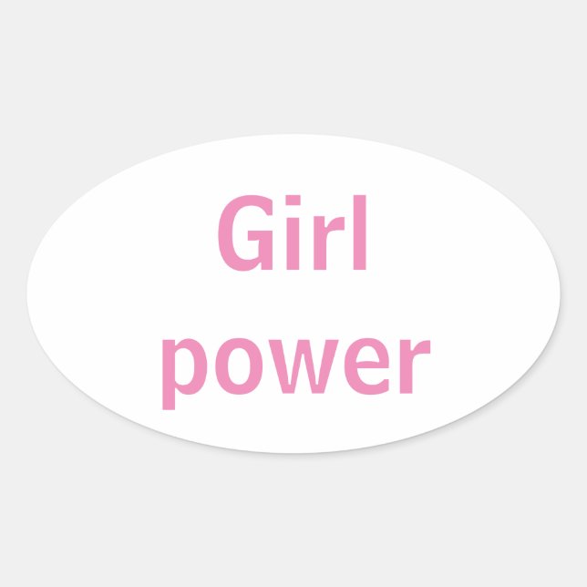 Sticker Ovale puissance des filles (Devant)
