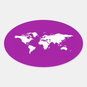 Sticker Ovale Purple Elegant World