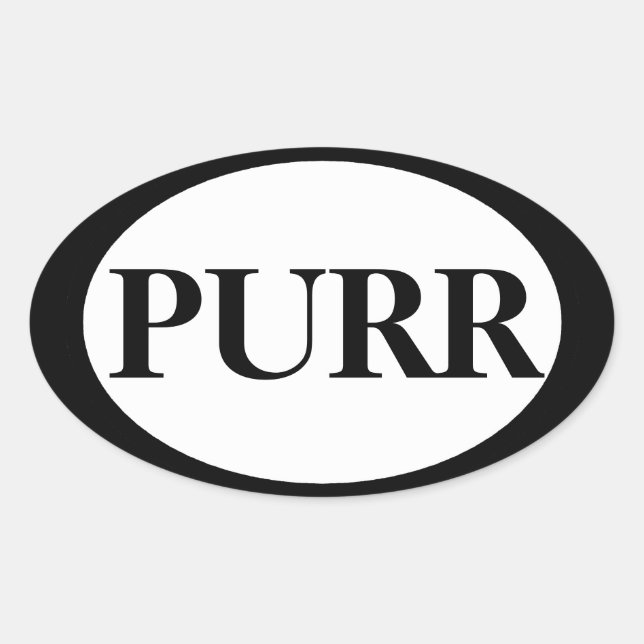 Sticker Ovale Purr (Devant)