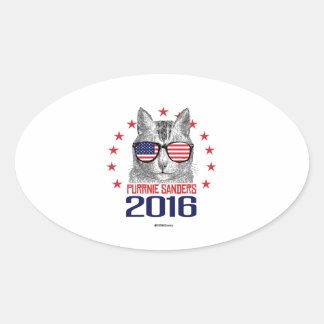 Sticker Ovale Purrnie Sanders 2016