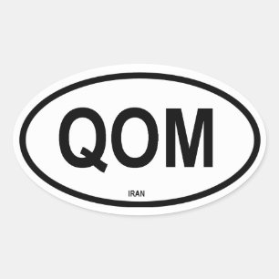 STICKER OVALE QOM