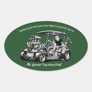 Sticker Ovale Quand la Kustom Kulture rencontre les conventions