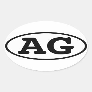 Sticker Ovale QUATRE Aargau Canton "AG" Abréviation