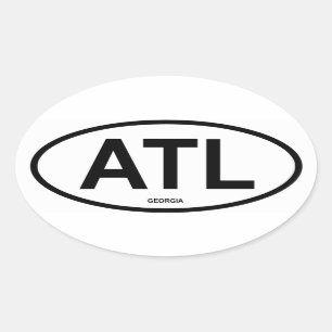Sticker Ovale QUATRE Atlanta "ATL"