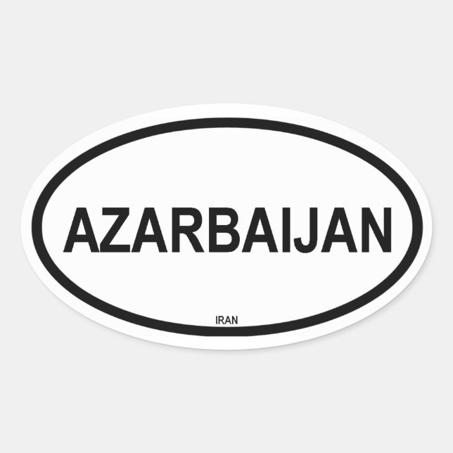 Sticker Ovale QUATRE "Azerbaïdjan" (Devant)
