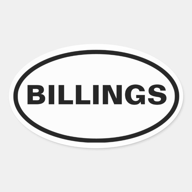 Sticker Ovale QUATRE Billings, Montana (Devant)