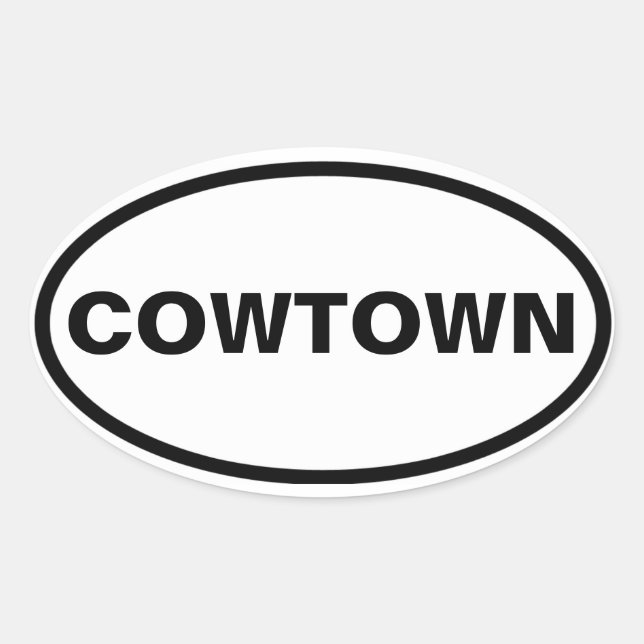 Sticker Ovale QUATRE Calgary "COWTOWN" (Devant)