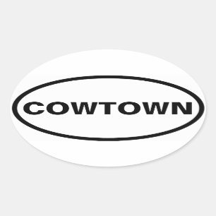 Sticker Ovale QUATRE Calgary "COWTOWN"