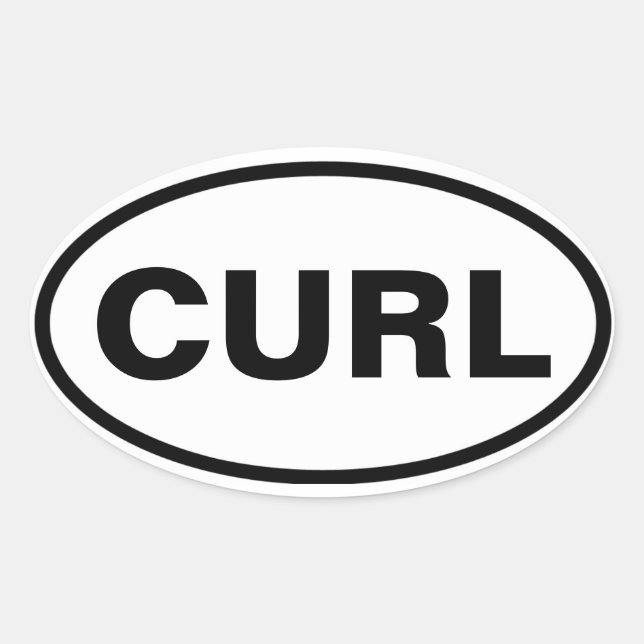 STICKER OVALE QUATRE "CURL" (Devant)