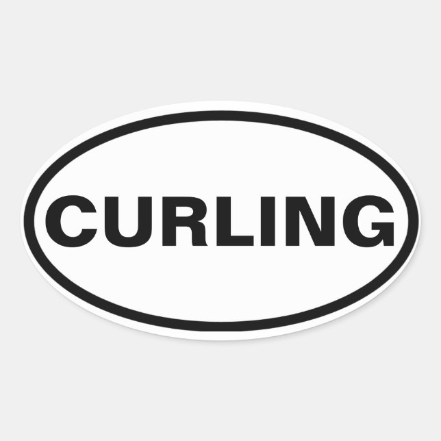 STICKER OVALE QUATRE "CURLING" (Devant)
