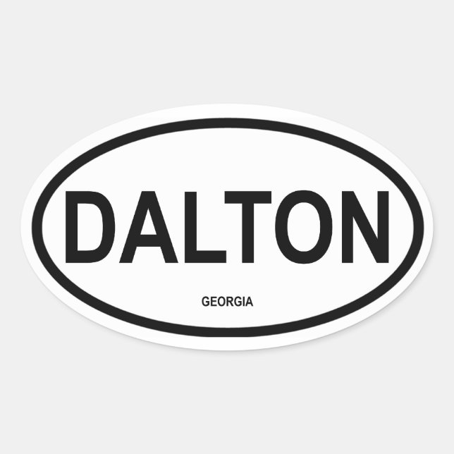 Sticker Ovale QUATRE Dalton, Géorgie (Devant)