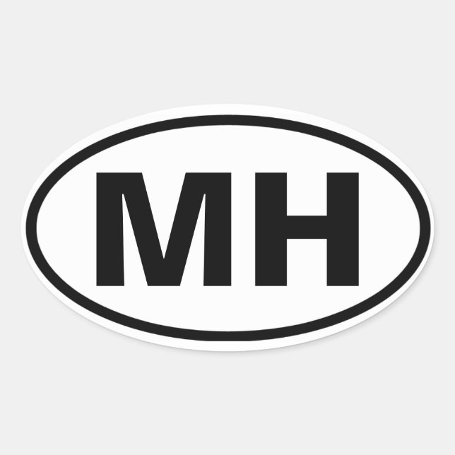 Sticker Ovale QUATRE Haven Mott "MH" (Devant)