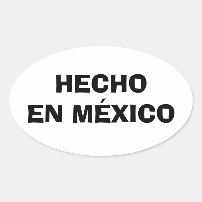 Sticker Ovale QUATRE Hecho en Mexique (Devant)