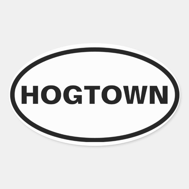 Sticker Ovale QUATRE "HOGTOWN" À Toronto (Devant)