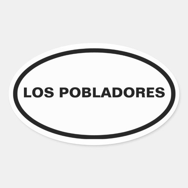 Sticker Ovale QUATRE "Los Pobladores" (Devant)