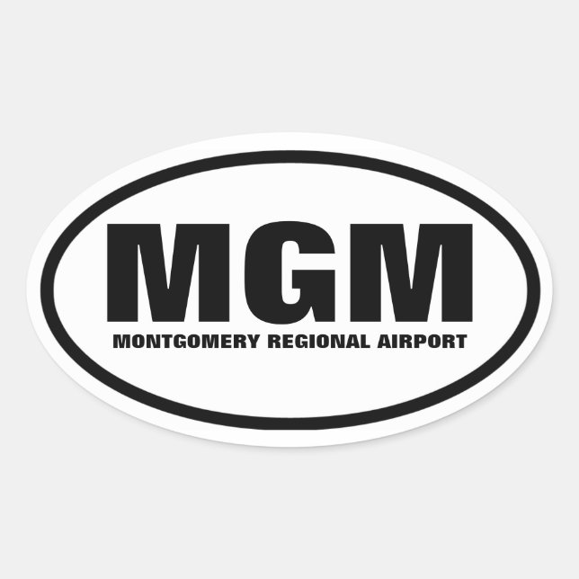 Sticker Ovale Quatre Montgomery "MGM" (Devant)