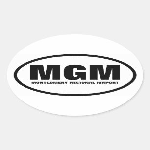Sticker Ovale Quatre Montgomery "MGM"