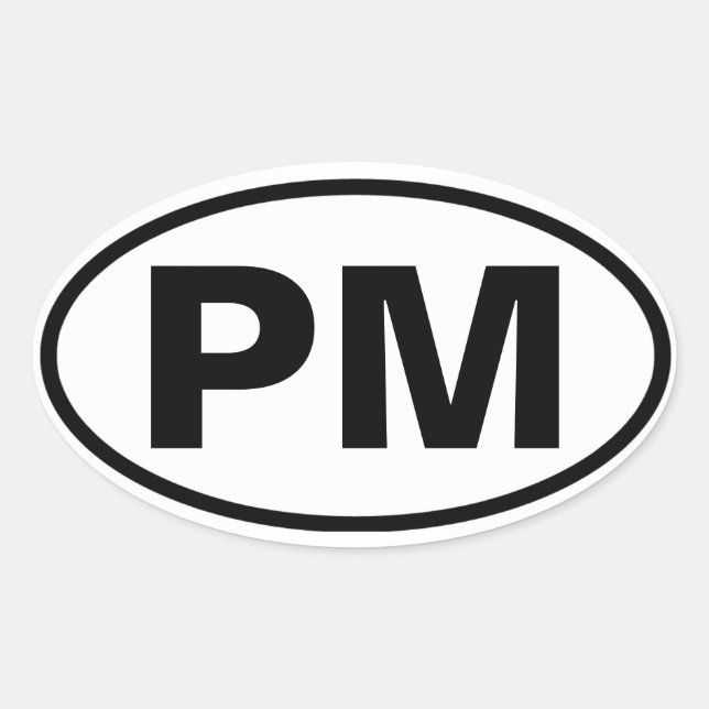 Sticker Ovale Quatre Port Morris "PM" (Devant)