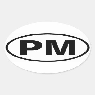 Sticker Ovale Quatre Port Morris "PM"