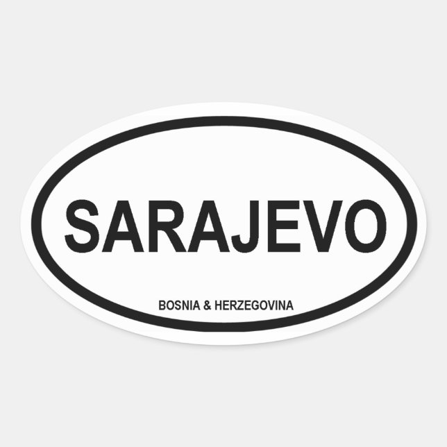 Sticker Ovale QUATRE Sarajevo (Devant)