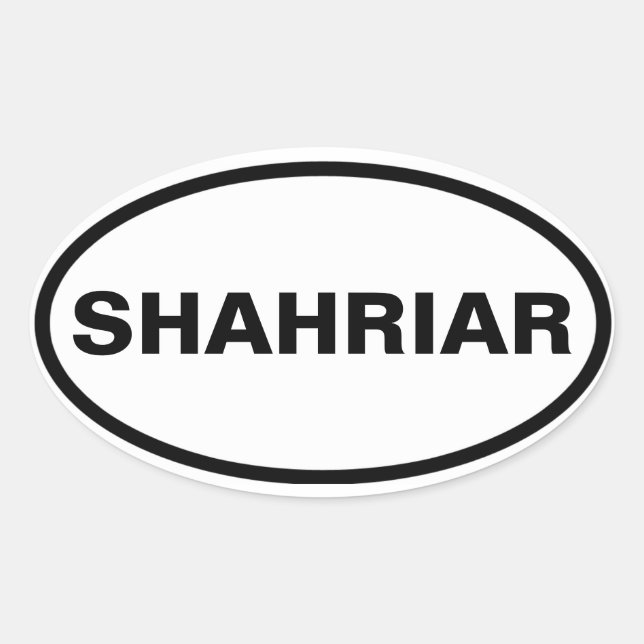 Sticker Ovale QUATRE Shahriar (Devant)