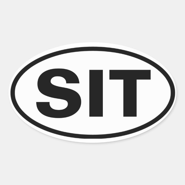 Sticker Ovale QUATRE Sitka, Alaska "SIT" (Devant)