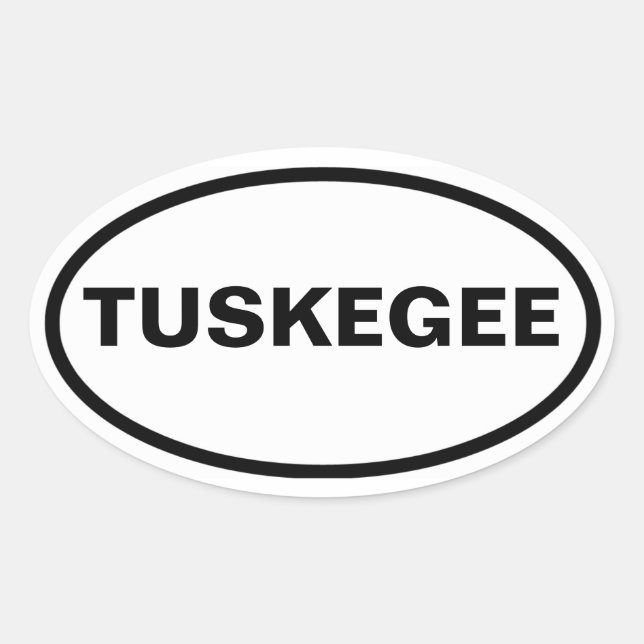 Sticker Ovale QUATRE Tuskegee, Alabama (Devant)