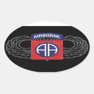 Sticker Ovale quatre-vingt-deuxième RUSTIQUE "tout américain" 