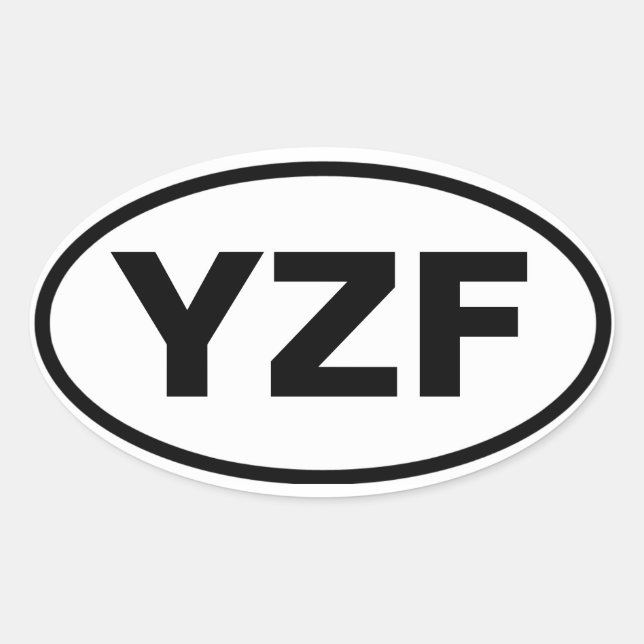 Sticker Ovale QUATRE Yellowknife "YZF" (Devant)