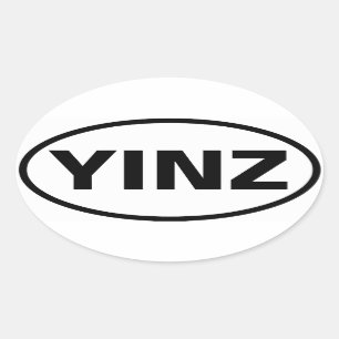STICKER OVALE QUATRE "YINZ"