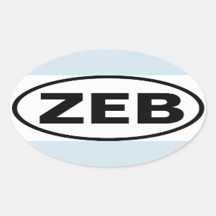 Sticker Ovale QUATRE Zebulon "ZEB"