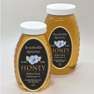 Sticker Ovale Queenline 16 et 32oz Honey Black Gold avec Flower