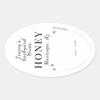 Sticker Ovale Queenline Jar Vintage Skep Jardin Bee Hive Oval