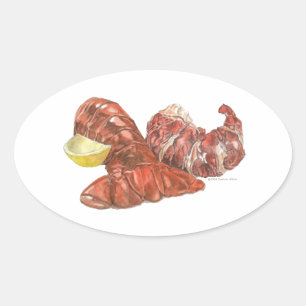 Sticker Ovale Queue de homard