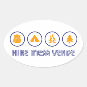 Sticker Ovale Randonnée dans le parc national de Mesa Verde