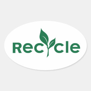 Sticker Ovale Recycler
