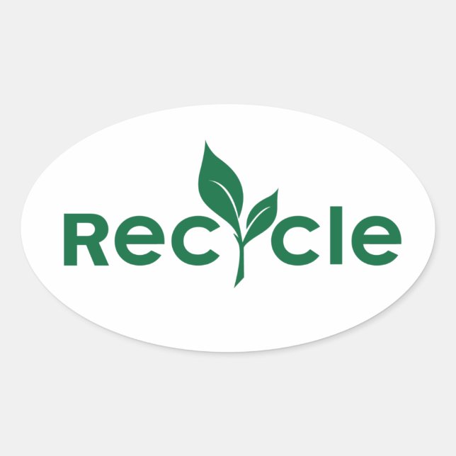 Sticker Ovale Recycler (Devant)