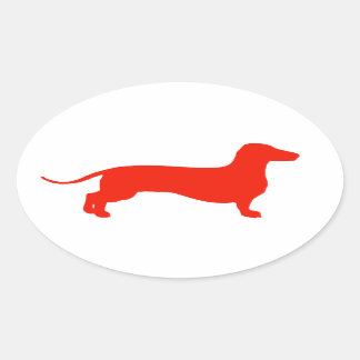 Sticker Ovale Red Doxie
